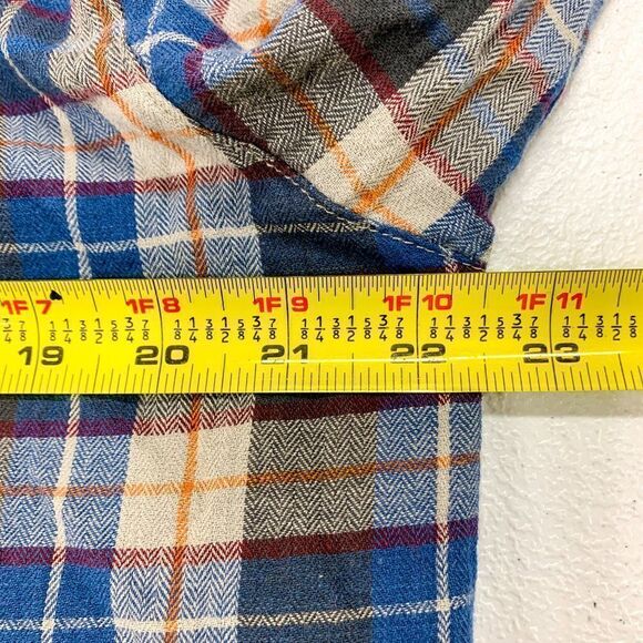 Propper Blend Flannel Shirt Young Mens XXL Blue Gray Plaid Outdoor Lumberjack - Picture 11 of 13